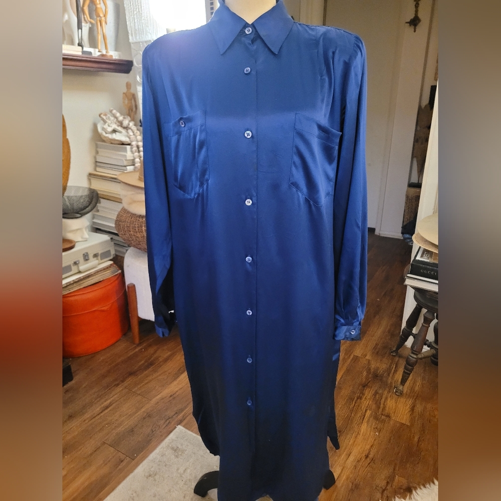 Ice Royal Blue Silk Garment